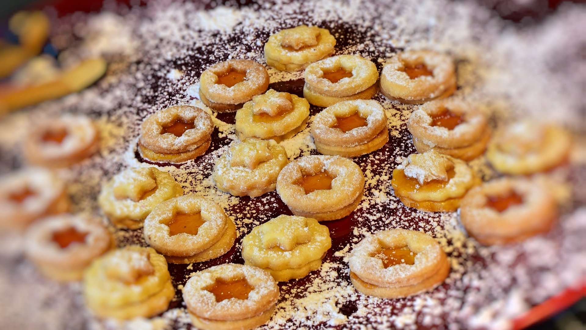 Backrezept für gefülle Eierlioer Plätzchen für Erwachsene